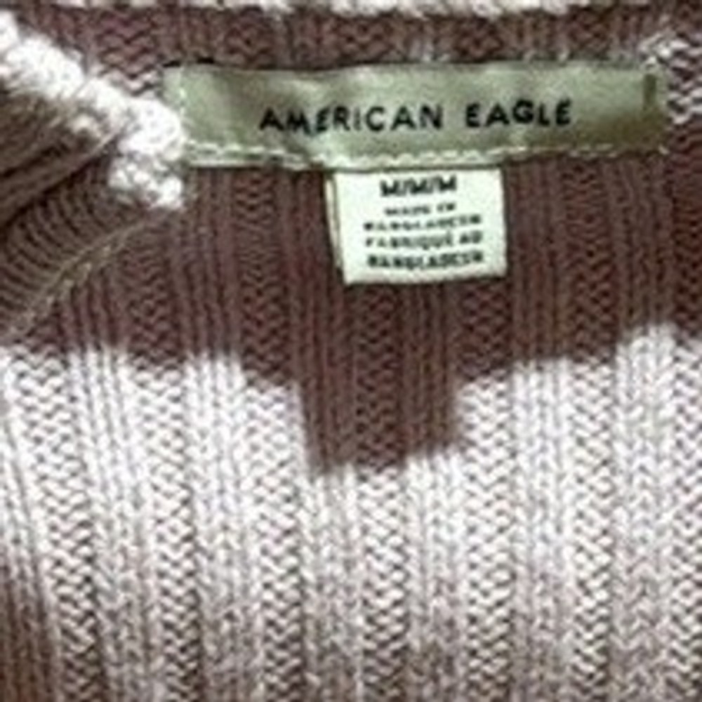 American Eagle Ribbed Cropped‎ Collared Zip Up Ca… - image 2